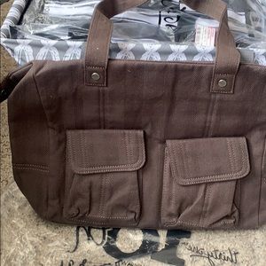 31 thirty one Brown twill casual cargo purse